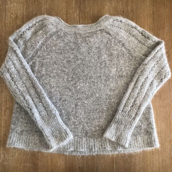 Moda International Sweater Womens Size L Long Sleeve Pullover Open Knit Boxy - Picture 8 of 10